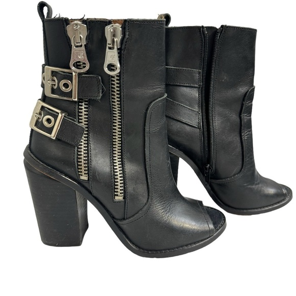 Open tow black Sixtyseven boots size EU 37 with silver details lather sole - Picture 3 of 4